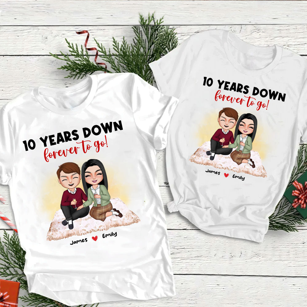 Forever Couple Anniversary Happy Valentine's Day T shirt Hoodie Sweatshirt - Shirts - GoDuckee