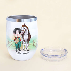 A Horse Will Never Break Your Heart, Personalized Tumbler, Gift For Horse Lover - Wine Tumbler - GoDuckee