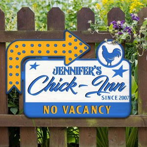 Chick Inn No Vacancy Personalized Layer Wood Art - Wood Sign - GoDuckee