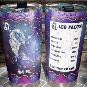 Horoscope Zodiac Leo Facts - Personalized Tumbler Cup - Leo Gifts - Tumbler Cup - GoDuckee