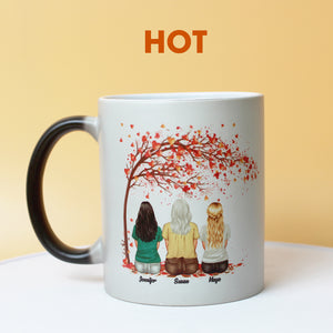 Mother & Daughters Forever Linked Together - Personalized Magic Mug - Magic Mug - GoDuckee