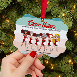 Cheerleading Sister Not Sisters By Blood But Sisters By Cheerleading Personalized Ornament - Ornament - GoDuckee