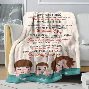 My Everything, Gift For Grandma, Personalized Blanket, Grandkid Blanket, Mother's Day Gift - Blanket - GoDuckee