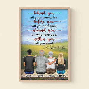 Behind You All Your Memories Personalized Family Canvas Print, Gift For Family - Poster & Canvas - GoDuckee