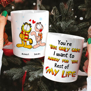 Cat Couple You're The Only One I Want To Annoy, Personalized White Mug, Christmas Gift For Couples - Coffee Mug - GoDuckee