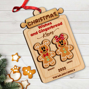 Wishes And Gingerbread Personalized Ornament, Gift For Couple - Ornament - GoDuckee