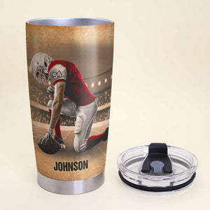Personalized American Football Tumbler - Nobody Is Born A Warrior - Tumbler Cup - GoDuckee