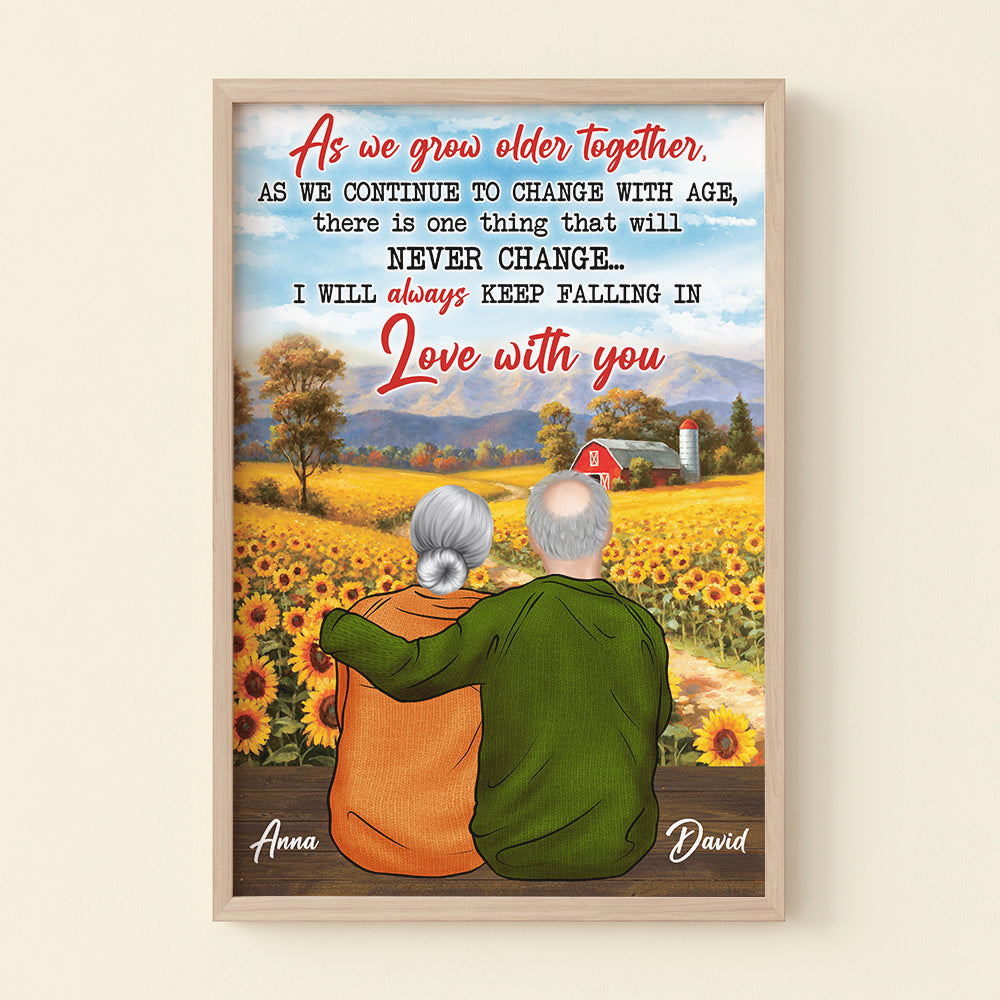Keep Falling In Love With You, Personalized Old Couple Poster & Canvas - Poster & Canvas - GoDuckee
