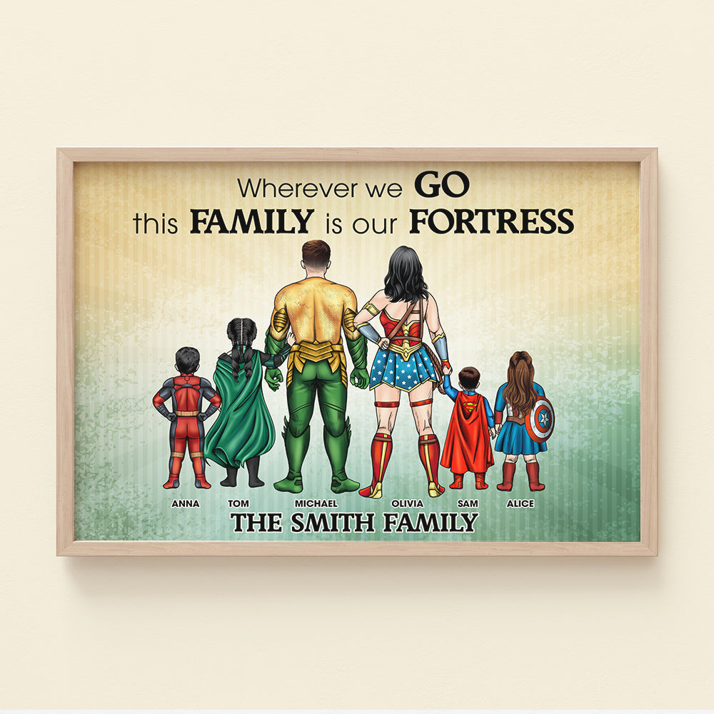 Family Where We Go Personalized Canvas Print, Family Gift - Poster & Canvas - GoDuckee