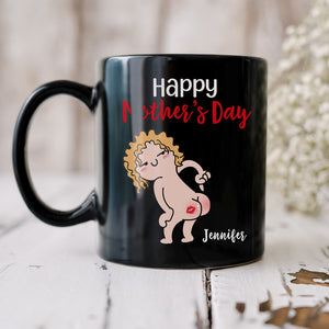 Happy Mother's Day, Gift For Mom, Personalized Mug, Butt Mug, Mother's Day Gift - Coffee Mug - GoDuckee