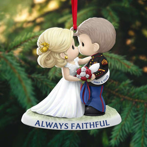 Always Faithful Military Couple Acrylic Custom Shape Ornament - Ornament - GoDuckee