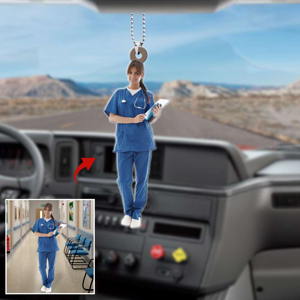 Nurse Personalized Flat Car Ornament - Ornament - GoDuckee
