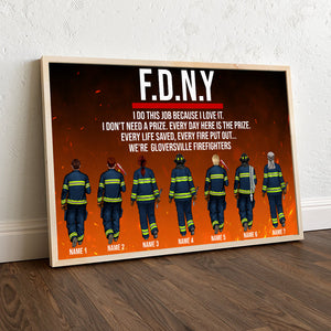 Personalized Firefighter Brother & Sister Poster - I Do This Job Because I Love It - Poster & Canvas - GoDuckee