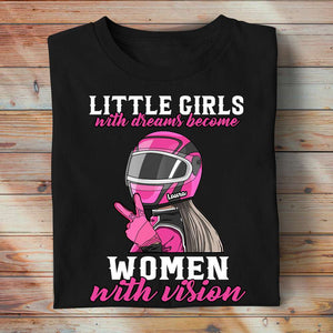 Racing Girl Little Girls With Dreams - Personalized Shirts - Shirts - GoDuckee