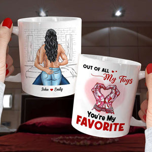 You're My Favorite, Personalized Naughty Couple Mug - Coffee Mug - GoDuckee