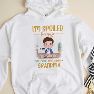 I'm Spoiled Because No One Will Spank Grandma - Personalized Grandma Shirt - Gift For Kids - Shirts - GoDuckee
