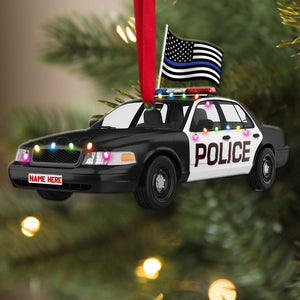 Police Car Christmas Ornament - Personalized Christmas Gift For Police Officer - Ornament - GoDuckee