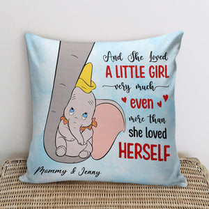 And She Loved A Little Girl Very Much Personalized Elephant Mom Pillow, Gift For Mom - Pillow - GoDuckee