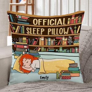 Book Girl Official Sleep Pillow - Personalized Pillow - Pillow - GoDuckee