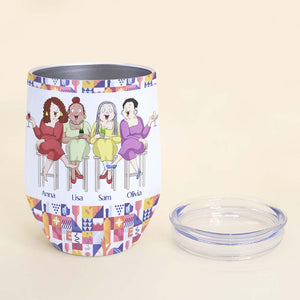 Friends, Like Wine, Get Better With Time, Personalized Wine Tumbler, Funny Gift For Friends - Wine Tumbler - GoDuckee