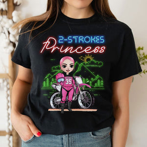 Motocross Girl 2-Strokes Princess Personalized Shirts - Shirts - GoDuckee