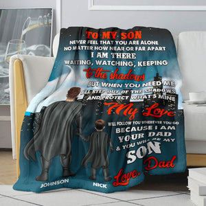 Never Feel That You Are Alone Personalized Blanket, Gift For Son and Daughter - Blanket - GoDuckee