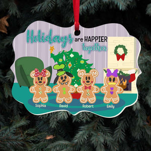 Family Together Happier, Personalized Medallion Acrylic Ornament - Ornament - GoDuckee