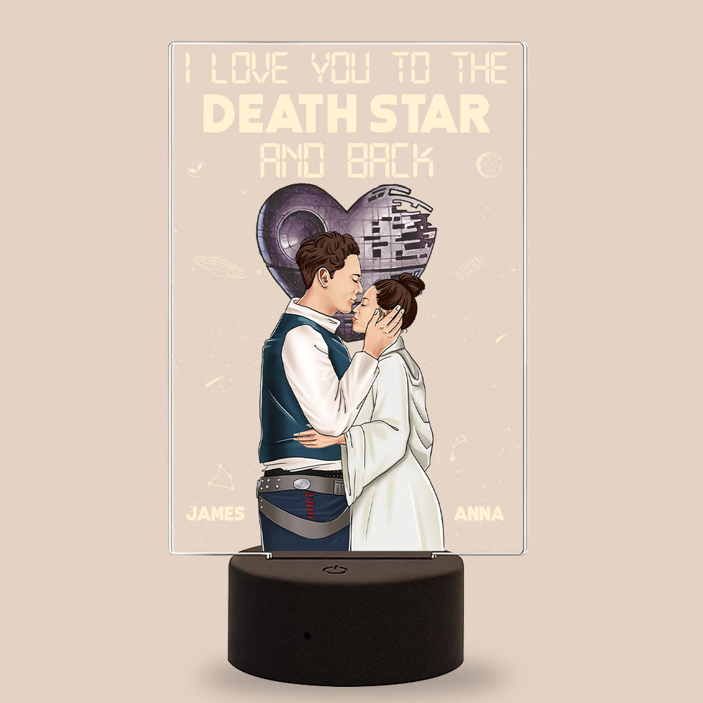 Couple I Love You To The Death And Back Personalized Led Night Light - Led Night Light - GoDuckee