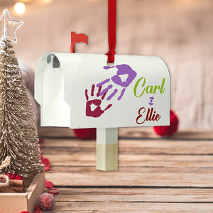 Couple Cute Mail Box Personalized Wood Ornament, Christmas Gift For Husband & Wife, Old Couple - Ornament - GoDuckee