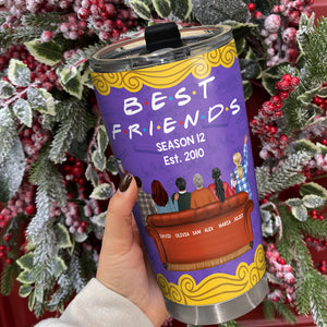 There Are Friends There Is Family And Then There Are Friends That Become Family, Personalized Tumbler Gift For Besties - Tumbler Cup - GoDuckee