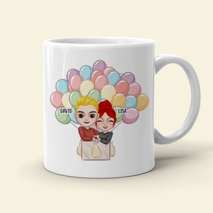 Personalized Couple Gift, Anniversary Couple Cheer White Mug, Gift For Couple - Coffee Mug - GoDuckee