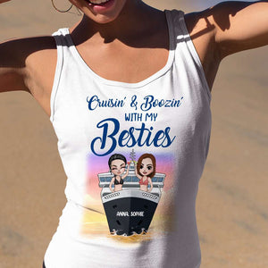 Cruisin And Boozin With My Besties Personalized Cruising Shirts, Gift For Friends - Shirts - GoDuckee