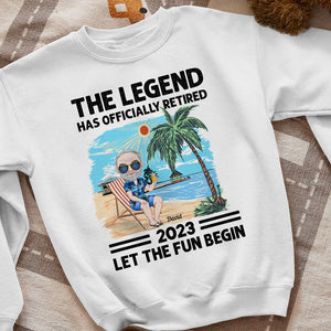 The Legend Has Officially Retired, Gift For Retired, Personalized Shirt, Beach Vacation Shirt, Retired Gift - Shirts - GoDuckee