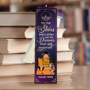 Book To The Stars Who Listen And The Dreams That Are Answered Personalized Wooden Bookmark - Bookmarks - GoDuckee