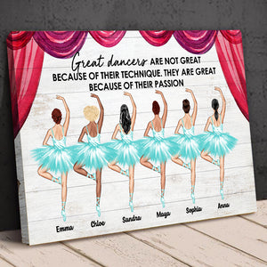 Personalized Ballerina Bestie Canvas Prints - They Are Great Because Of Their Passion - Poster & Canvas - GoDuckee