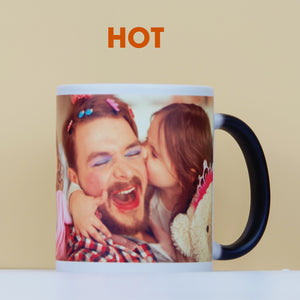 Funny Dad and Daughter Custom Photo Magic Mug Gift For Family - Magic Mug - GoDuckee