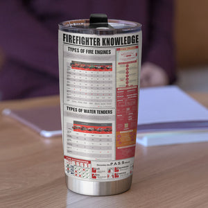 Personalized Firefighter Tumbler Cup Knowledge A True Modern Day - Tumbler Cup - GoDuckee