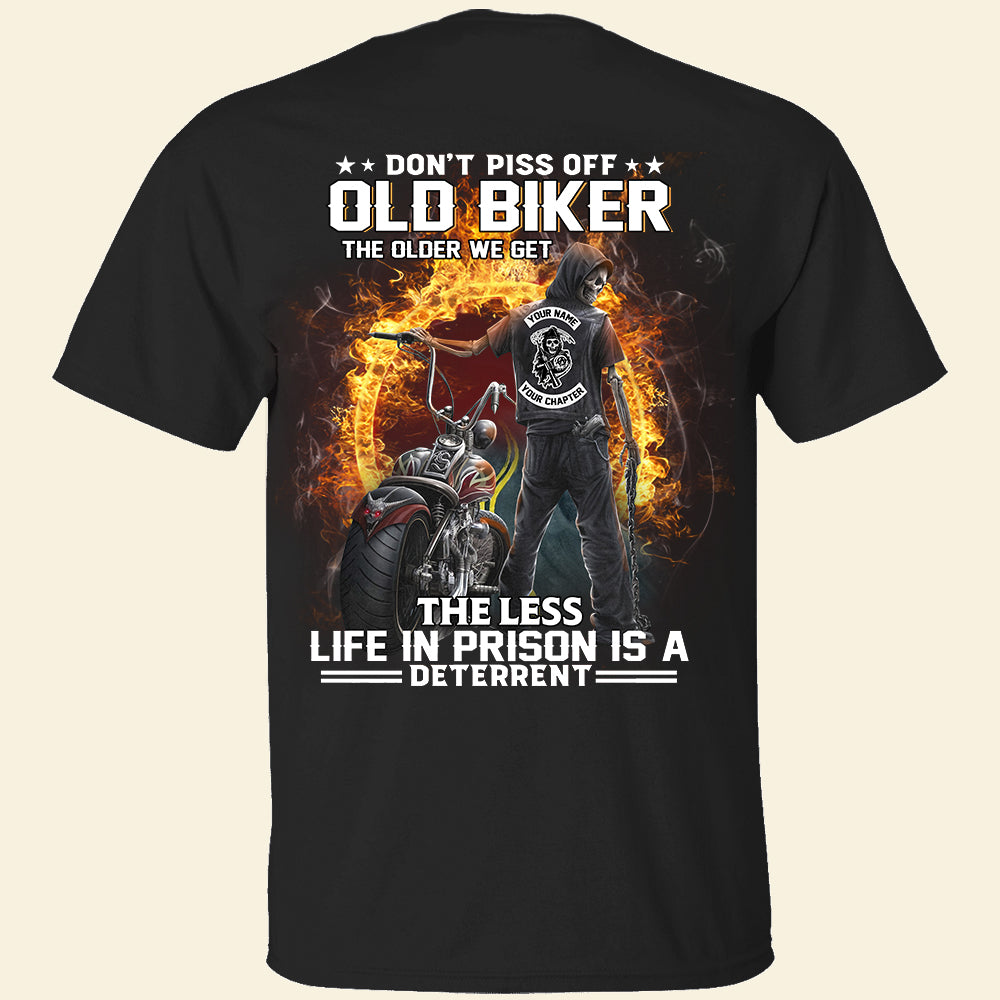Don't Piss Off Old Biker Personalized Biker Shirt, Gift For Biker - Shirts - GoDuckee