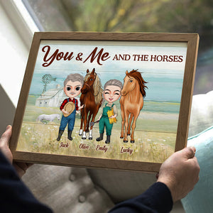 You & Me And The Horse, Horse Breeder Lover Poster Canvas Gift For Famer Couple - Poster & Canvas - GoDuckee