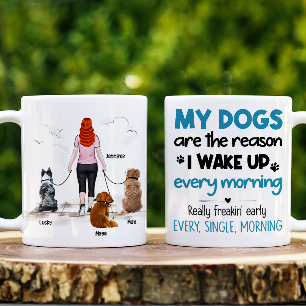 My Dogs Are the Reason, Personalized Mug, Gifts For Dog Lover - Coffee Mug - GoDuckee