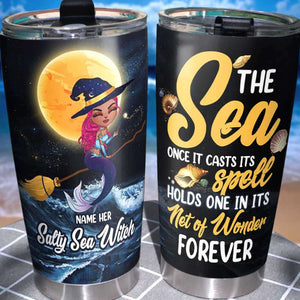 Personalized Mermaid Girl Tumbler, Salty Sea Witch - Tumbler Cup - GoDuckee