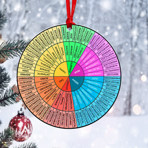 Emotion Wheel - Personalized Christmas Ornament - Christmas Gift For Social Worker - Ornament - GoDuckee