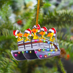 Special Hand Holding Pontoon Duck Duck, Personalized Ornament - Ornament - GoDuckee