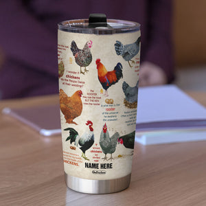 Know Your Chickens Personalized Farmer Tumbler Cup - Tumbler Cup - GoDuckee