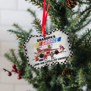 Grandpa's Garage And His Little Personalized Ornament - Ornament - GoDuckee