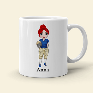 Football Girl Wanker Funny White Mug, Personalized Gift - Coffee Mug - GoDuckee