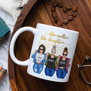 Like Mother Like Daughters Personalized White Mug - Coffee Mug - GoDuckee