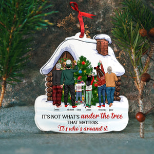 It's Not What's Under The Tree That Matters It's Who's Around It, Family Christmas Personalized Shape Ornament - Ornament - GoDuckee