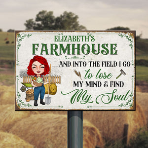 And Into The Field I Go To Lose My Mind And Find My Soul Personalized Farmer Metal Sign - Metal Wall Art - GoDuckee