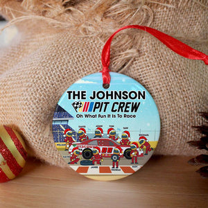 Oh What Fun It Is To Race Personalized Ceramic Ornament, Christmas Gift - Ornament - GoDuckee